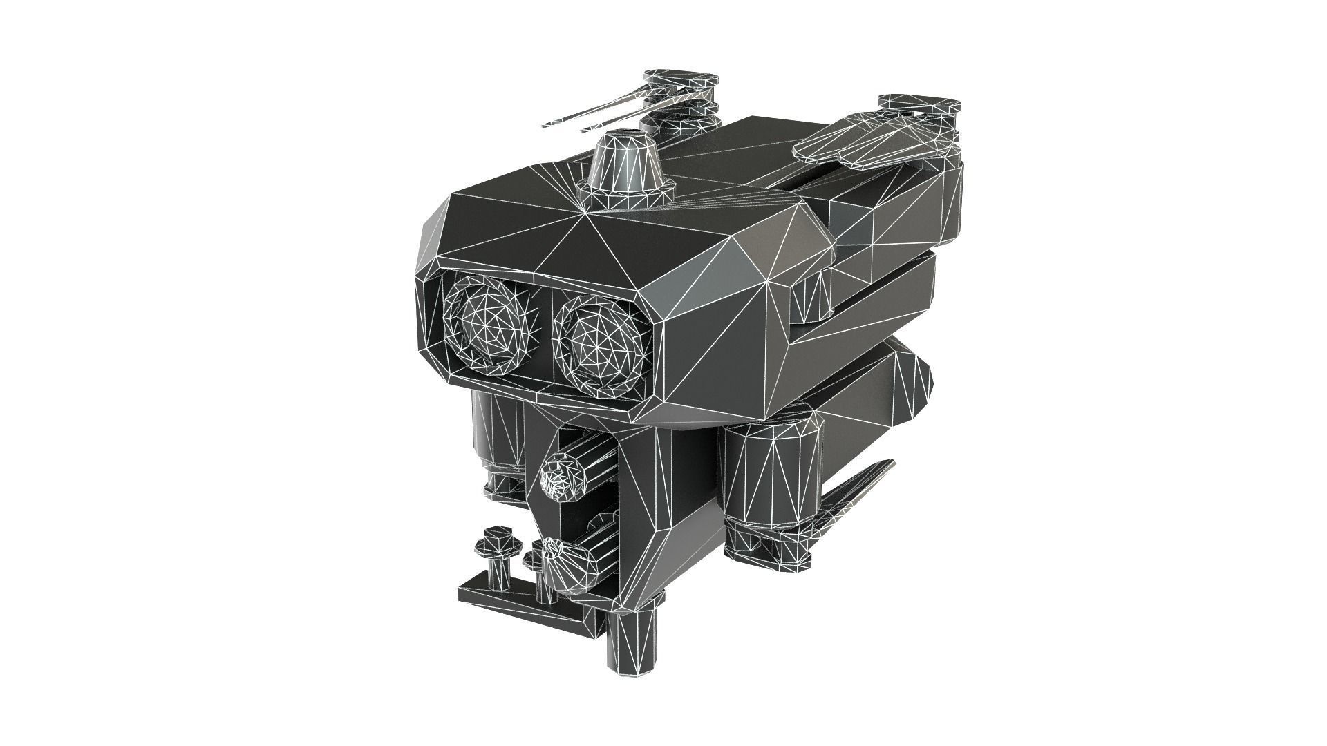 Repair Drone Low-poly 3D model_10