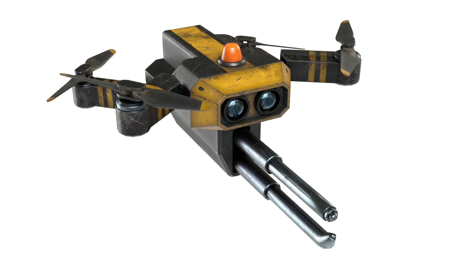 Repair Drone Low-poly 3D model_7