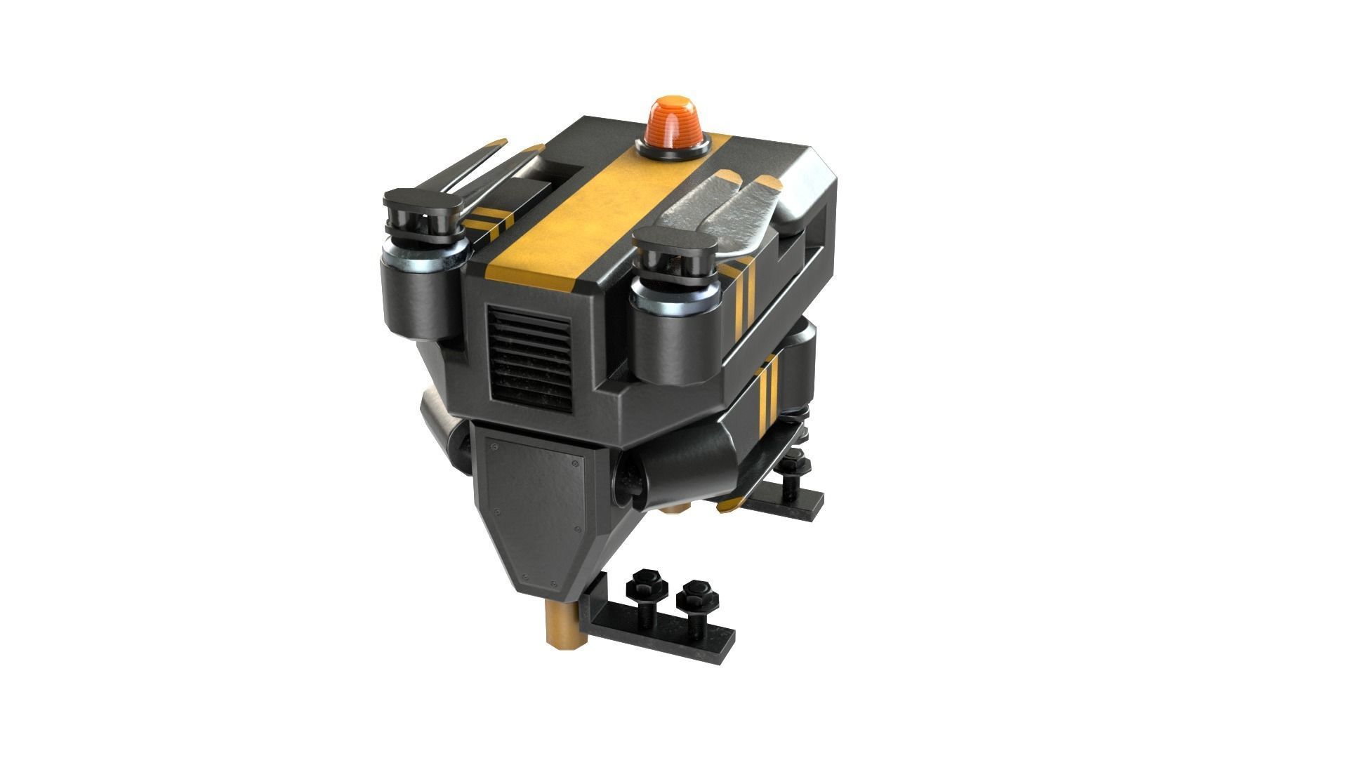 Repair Drone Low-poly 3D model_4