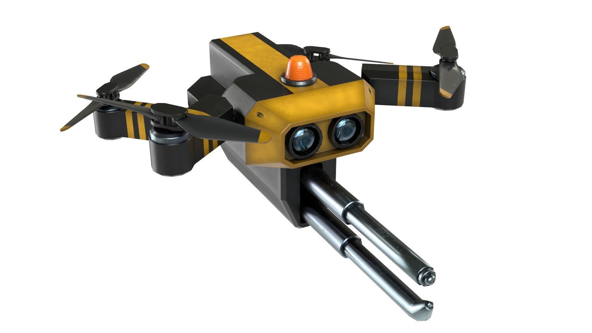Repair Drone Low-poly 3D model_6