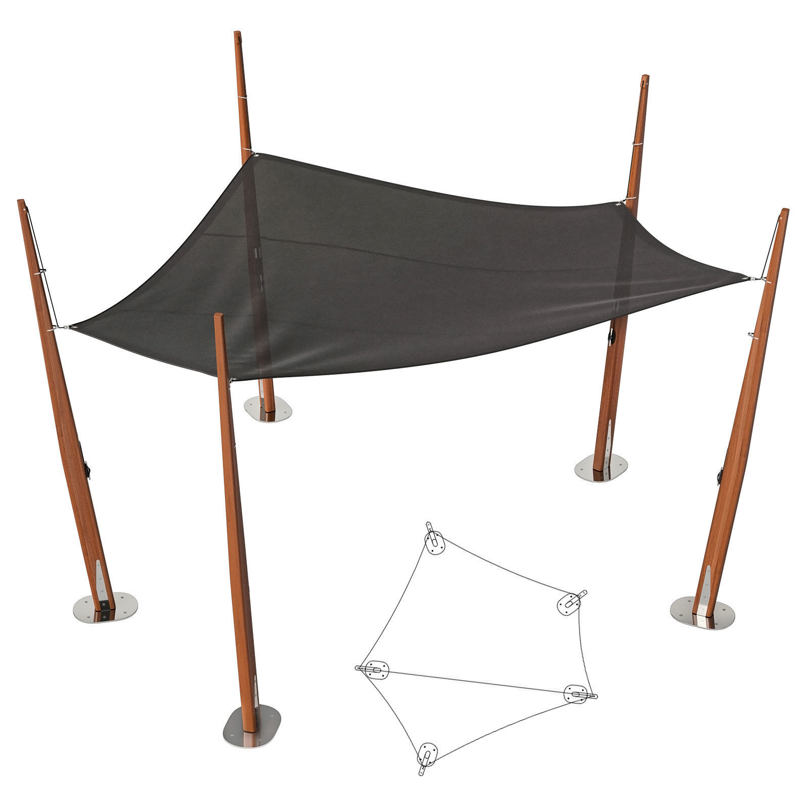 Exteta 10th canopy Butterfly A 3D model_4