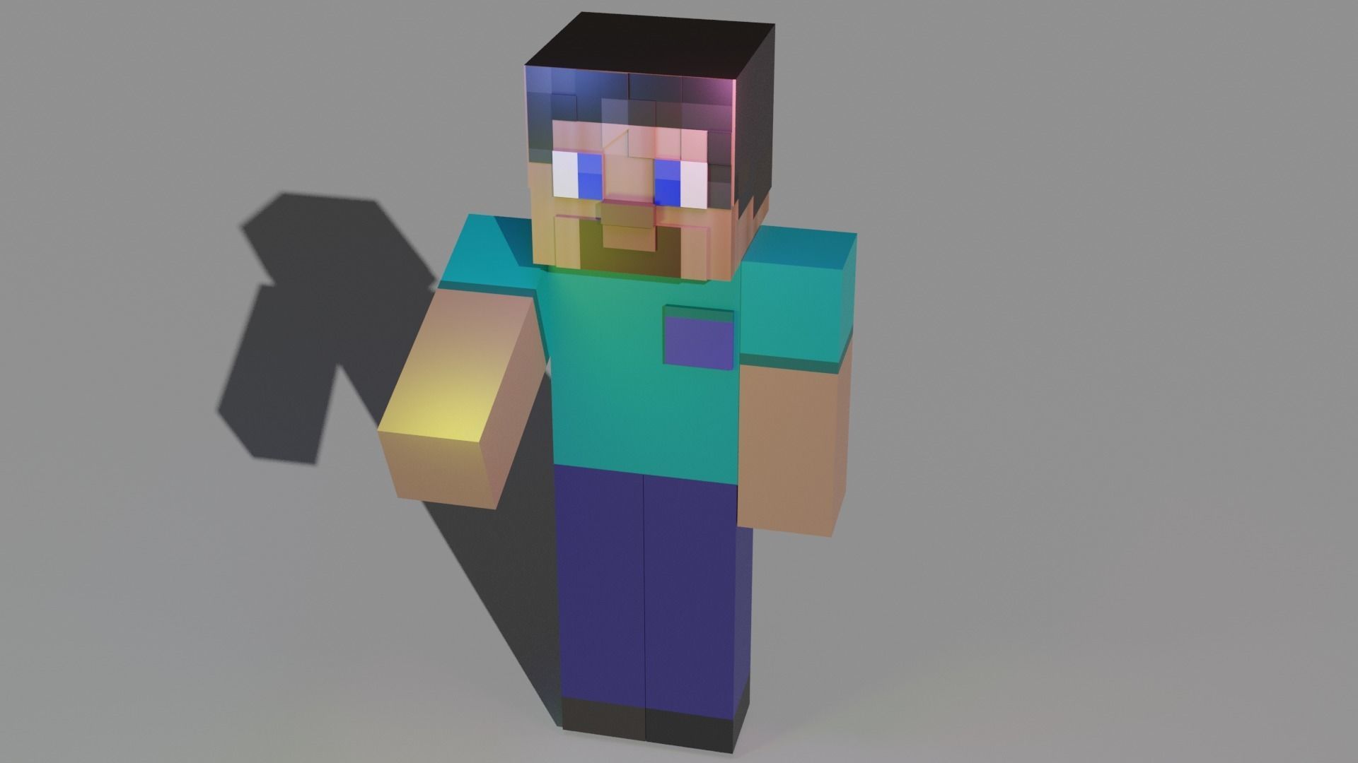 Steve Minecraft 3d Model Free Download Free low-poly 3D model_1
