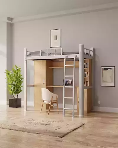 Realistic Interior DormBed 