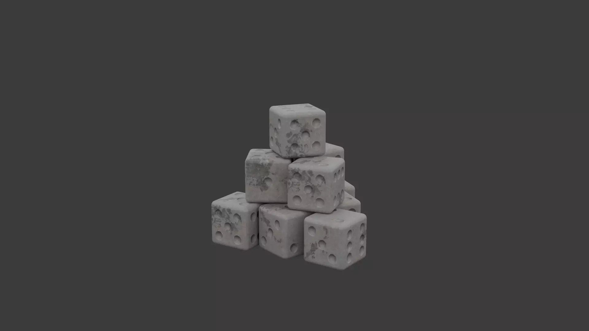 Old Dice game ready Free low-poly 3D model