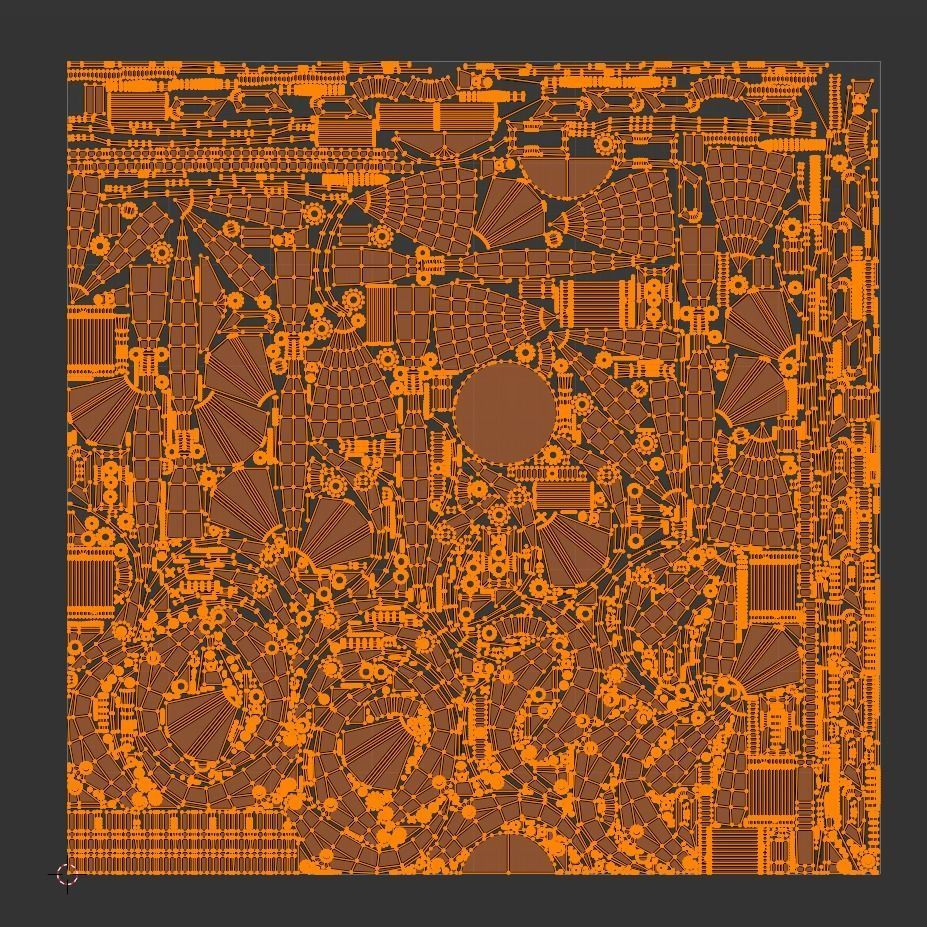 Clamshell Bucket Low-poly 3D model_6