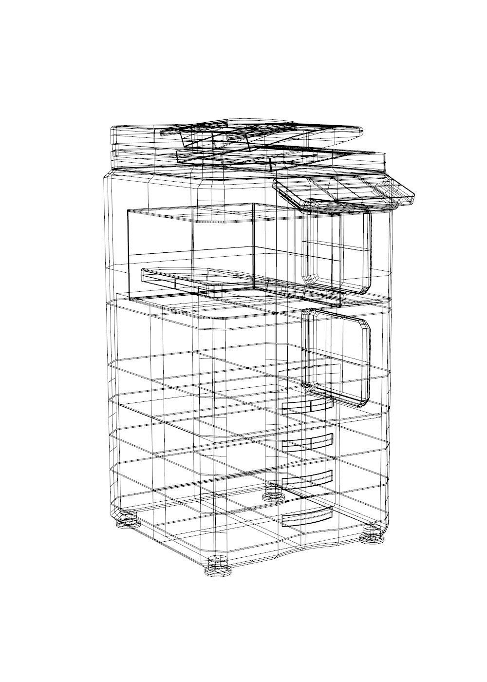 Office printer 3D model_6