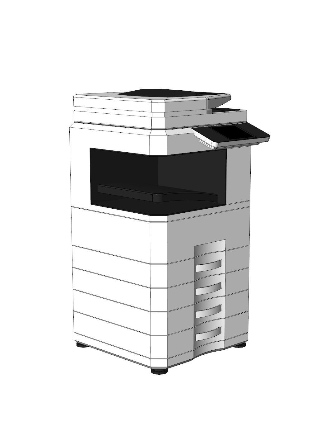 Office printer 3D model_4