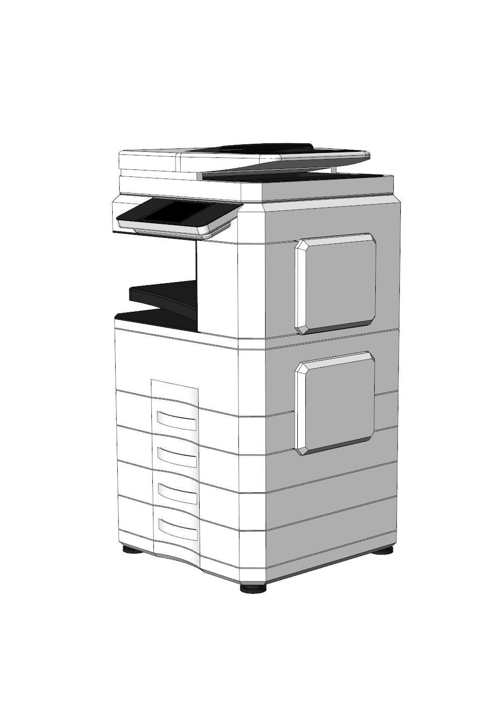 Office printer 3D model_5