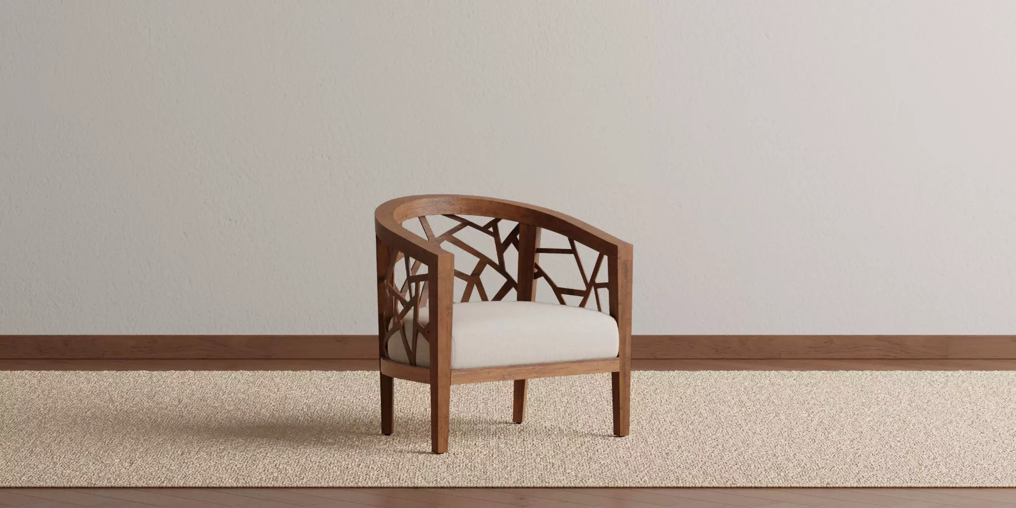 Grey Wash Frame Chair 3D model