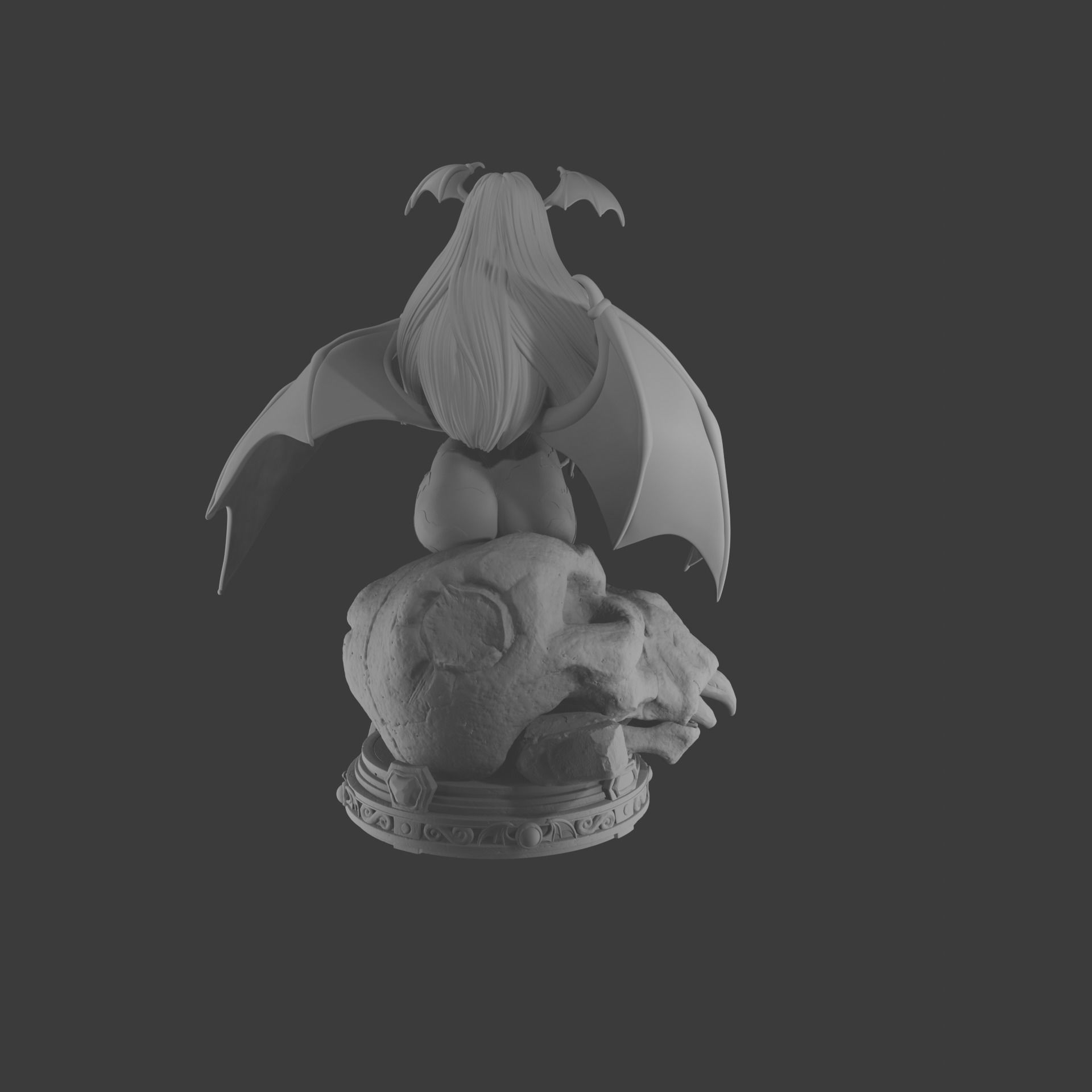 Morrigan NSFW SFW stl both 3D print model_5