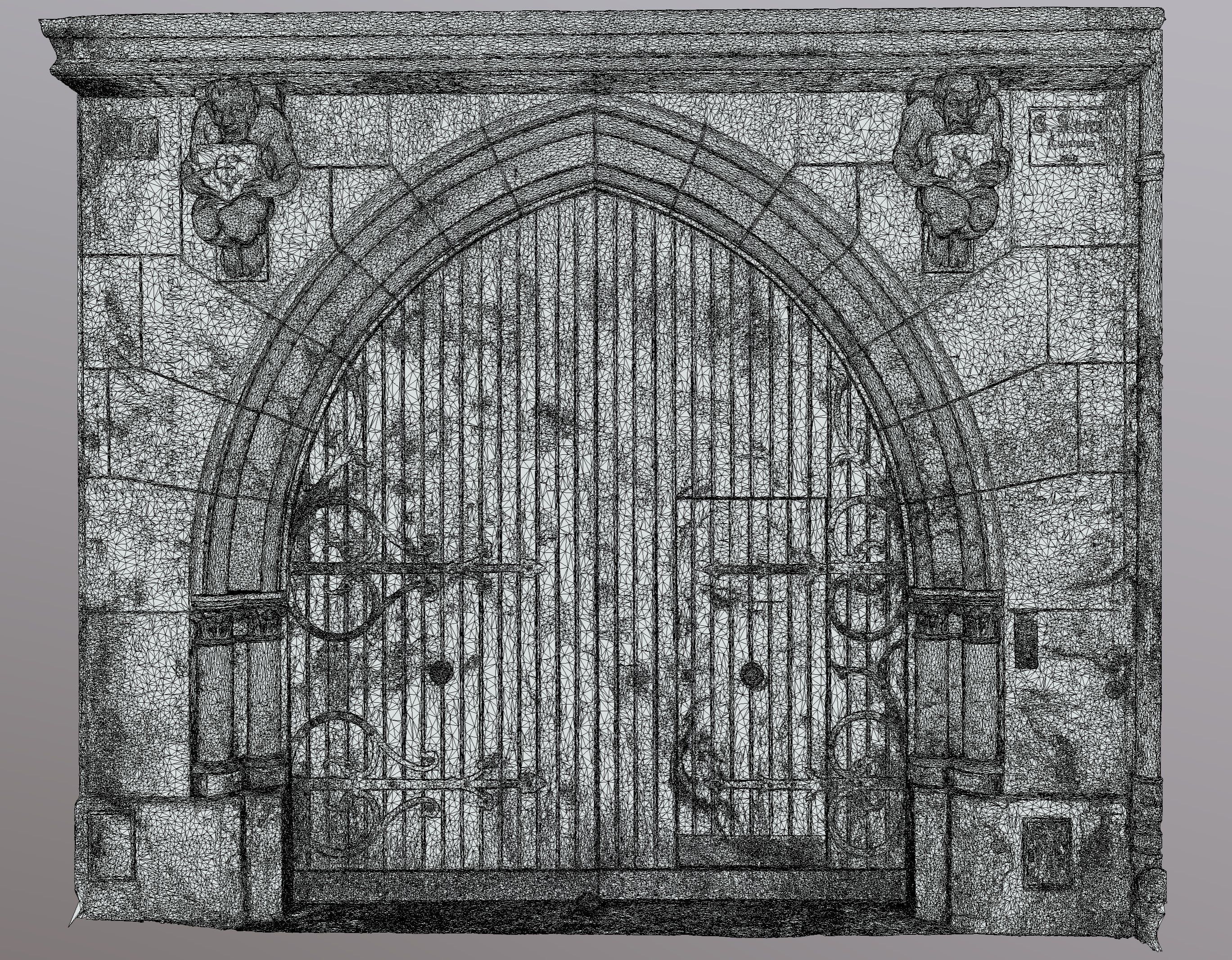 Neo-gothic door 3D model_5