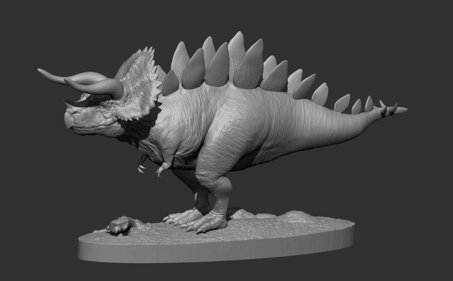 UITIMASAURUS DINOSAUR VER1 STL FILE 3D print model_1