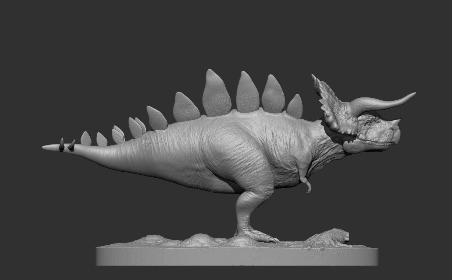 UITIMASAURUS DINOSAUR VER1 STL FILE 3D print model_3