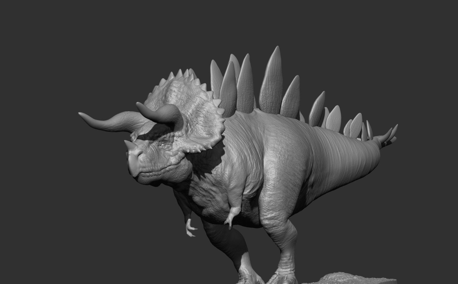 UITIMASAURUS DINOSAUR VER1 STL FILE 3D print model_4