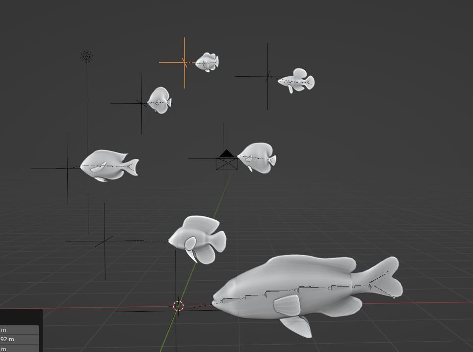 Tropical Fishes Set six piece Low Poly Free low-poly 3D model_2
