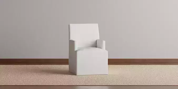 Long Slipcovered Armchair