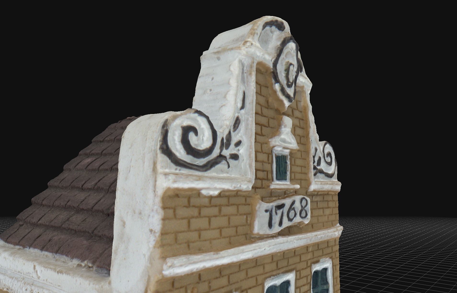 House 1 old hand made stone house based of off Amsterdam 3D model_4