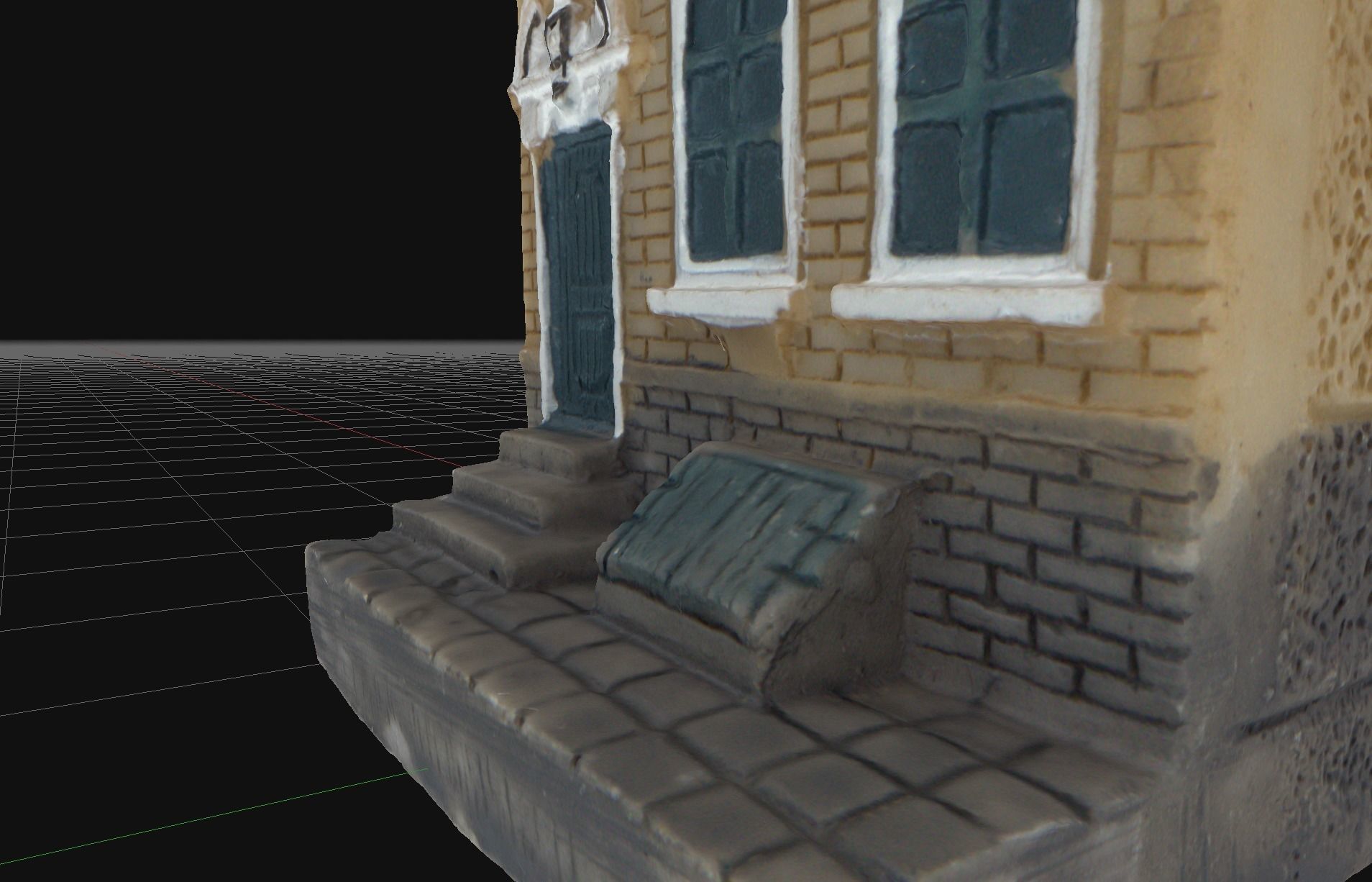 House 1 old hand made stone house based of off Amsterdam 3D model_5