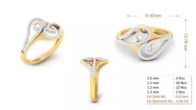 Diamond Ring for Women 3D print model