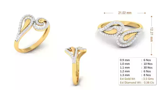 Diamond Ring for Women 3D print model