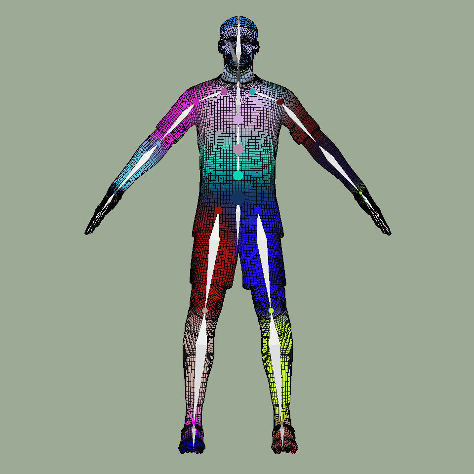 T-Pose Rigged Luke Shaw England Euro 2024 3D model_8