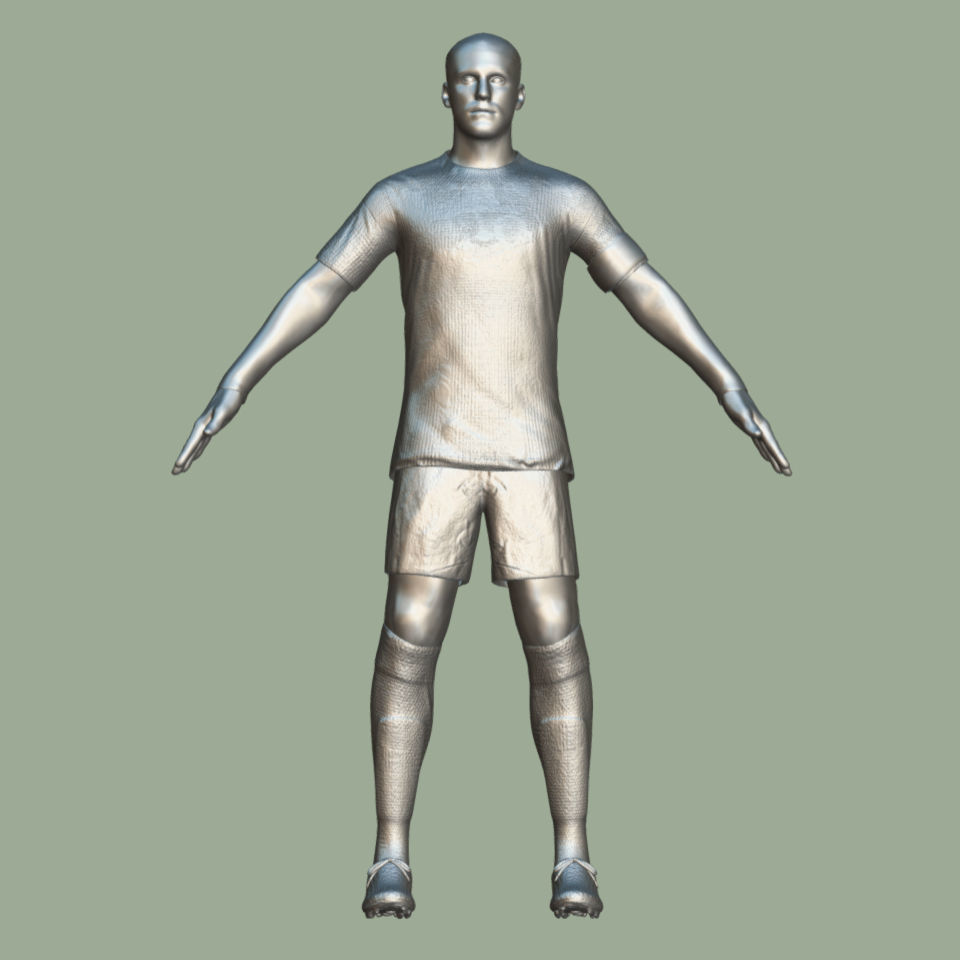 T-Pose Rigged Luke Shaw England Euro 2024 3D model_3