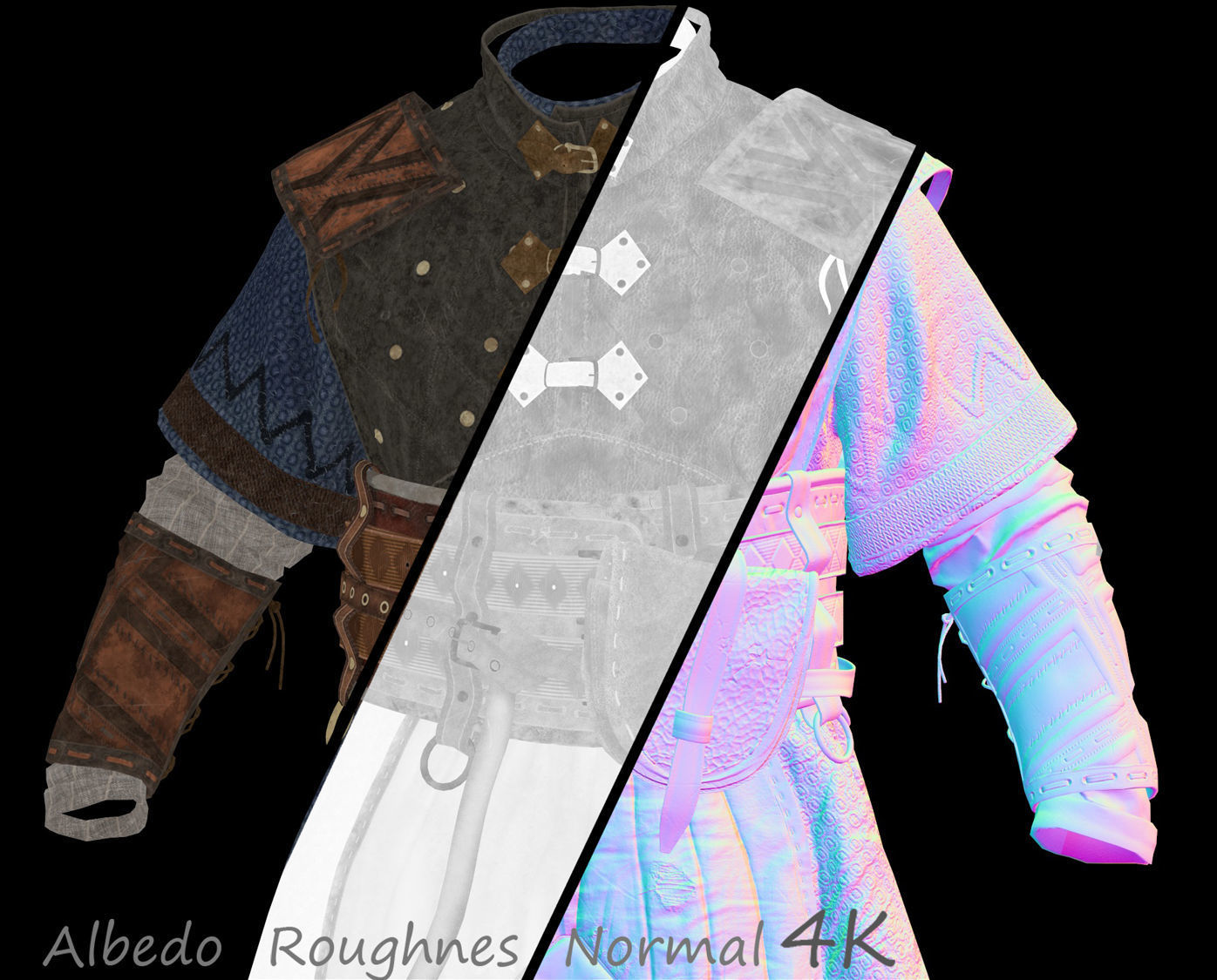 Viking Clothes Low-poly 3D model_11