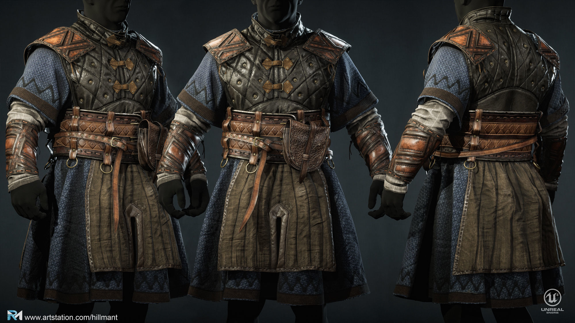 Viking Clothes Low-poly 3D model_2