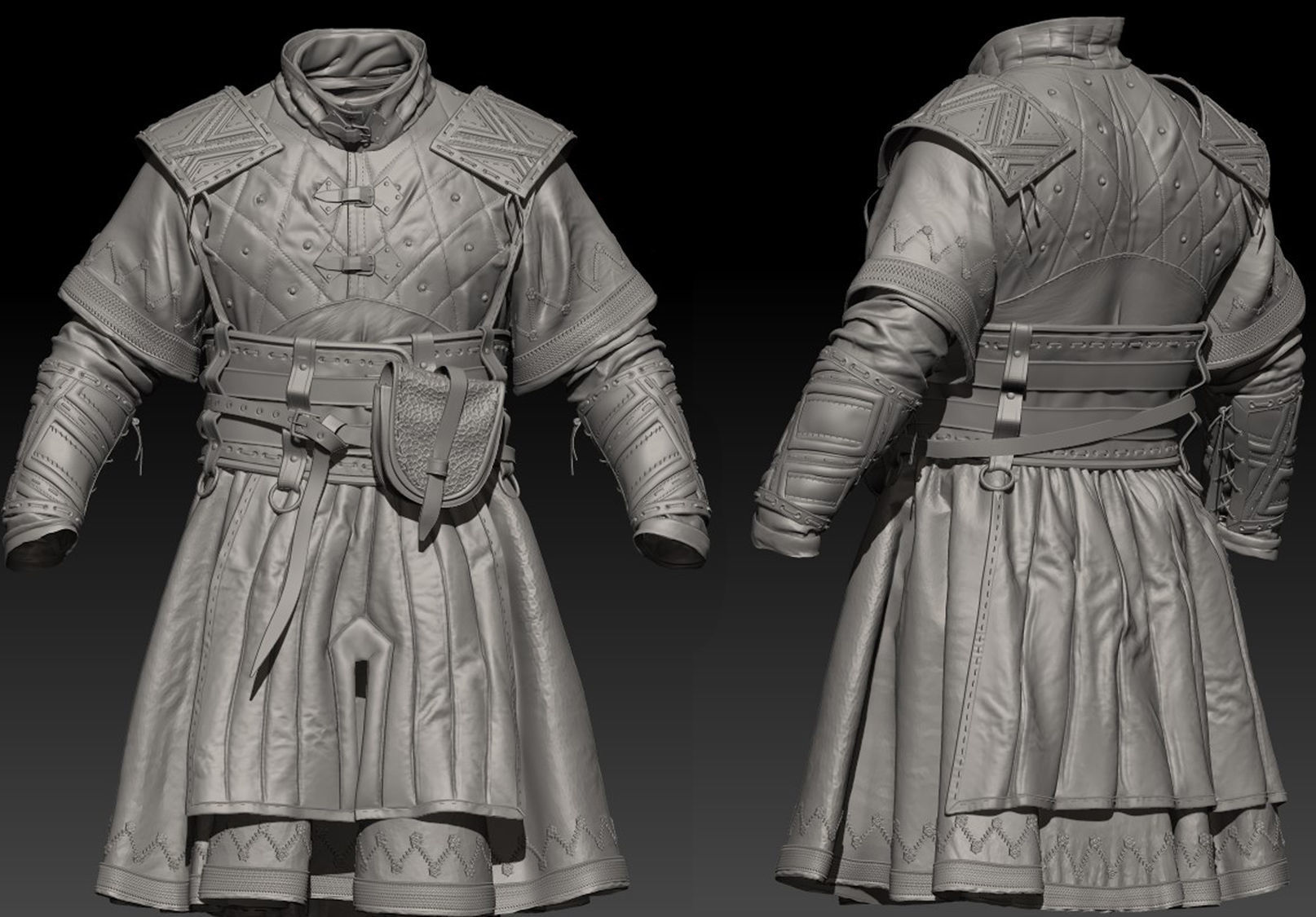 Viking Clothes Low-poly 3D model_14