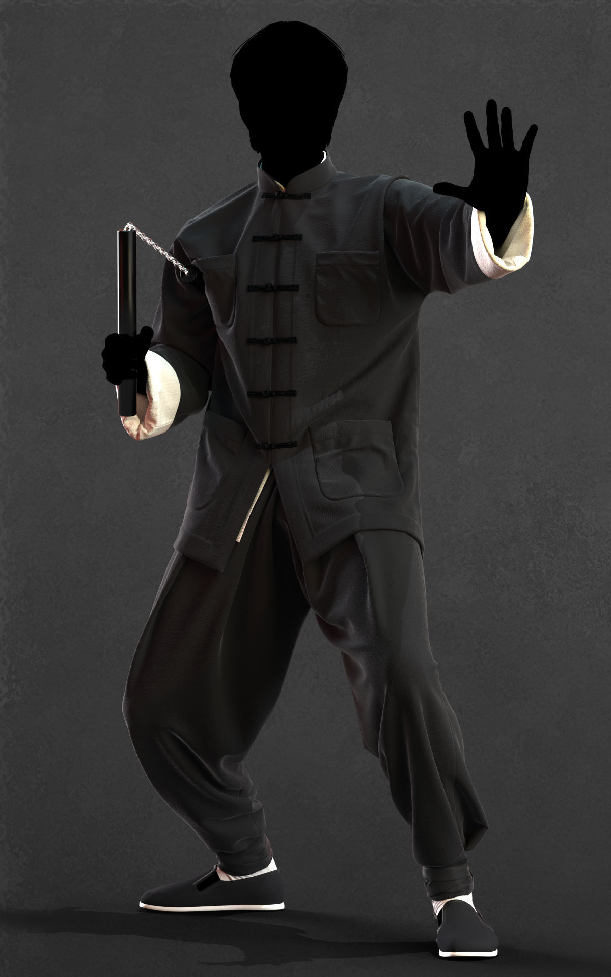 Martial arts uniforms 1 - Marvelous Designer project and OBJ 3D model_1