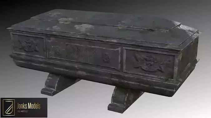 Sarcophagus Low-poly 3D model