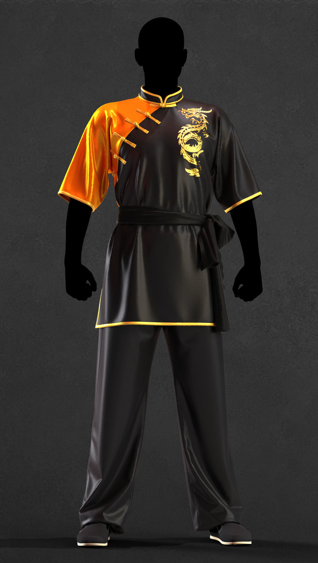 Martial arts uniforms 3 - Marvelous Designer project and OBJ 3D model_8