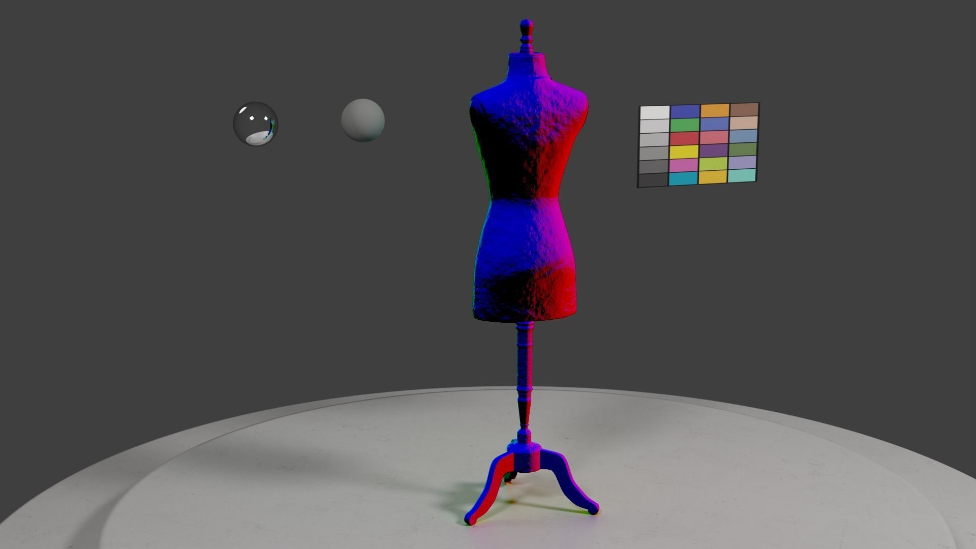 Rustic Atelier Mannequin with a Measuring Tape 3D model_27