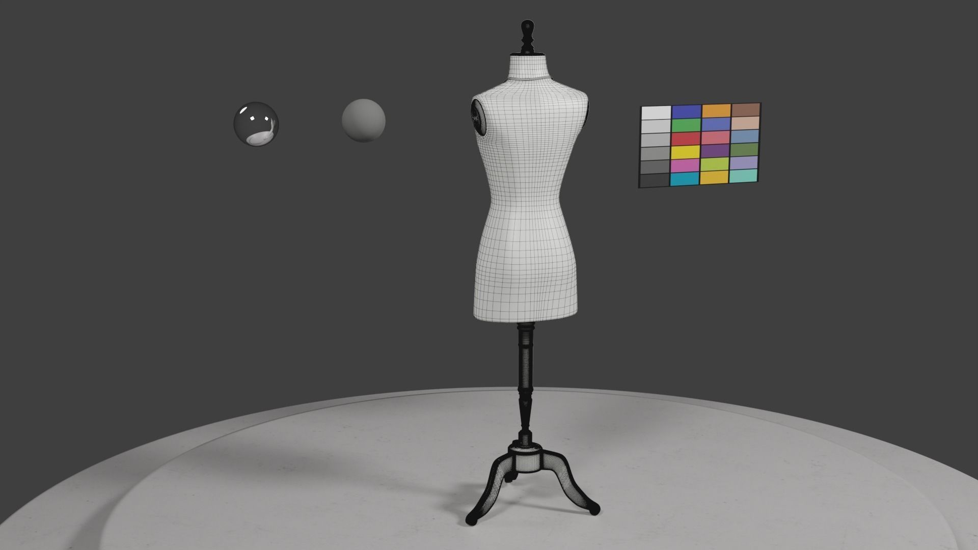 Rustic Atelier Mannequin with a Measuring Tape 3D model_22