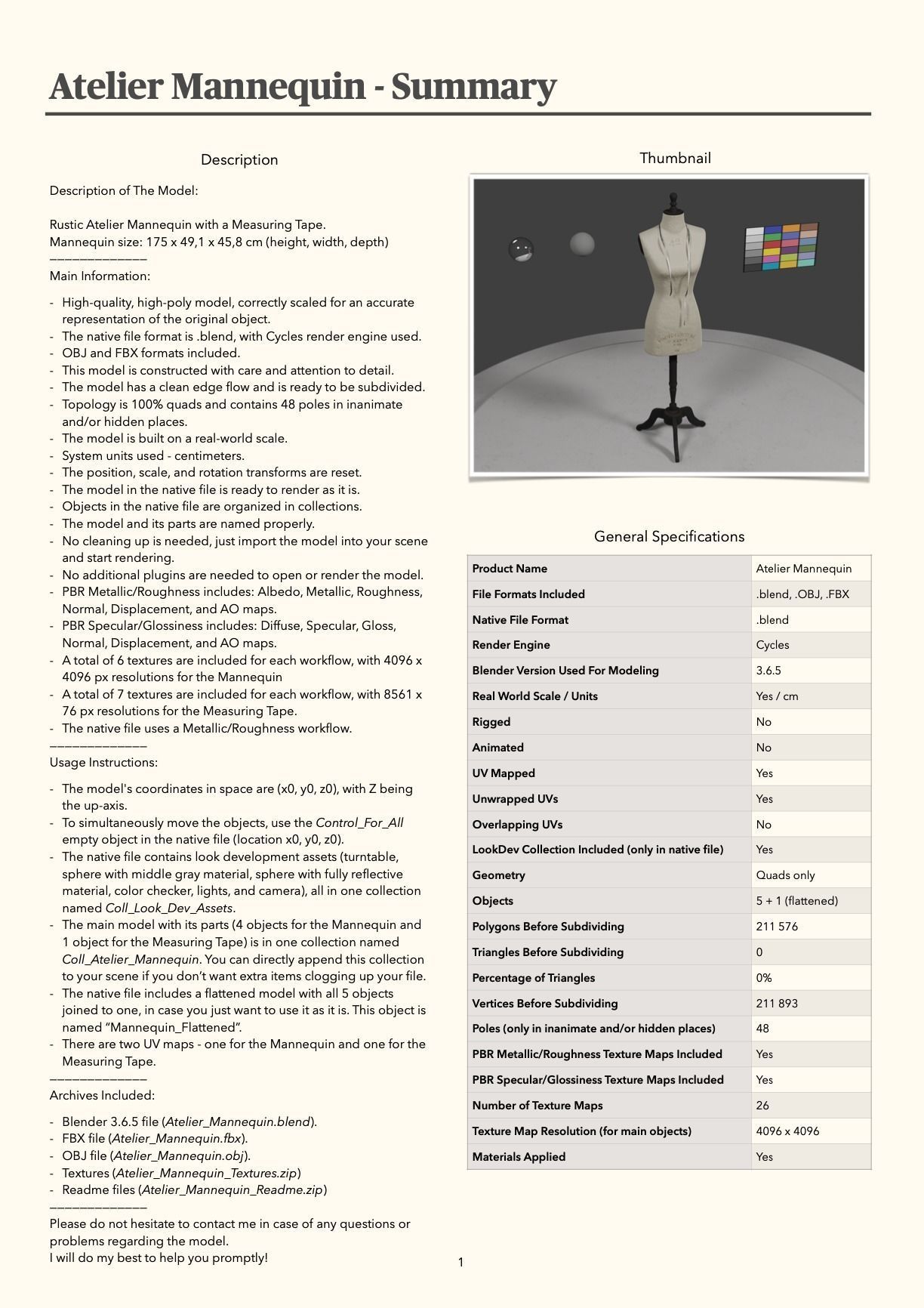 Rustic Atelier Mannequin with a Measuring Tape 3D model_32