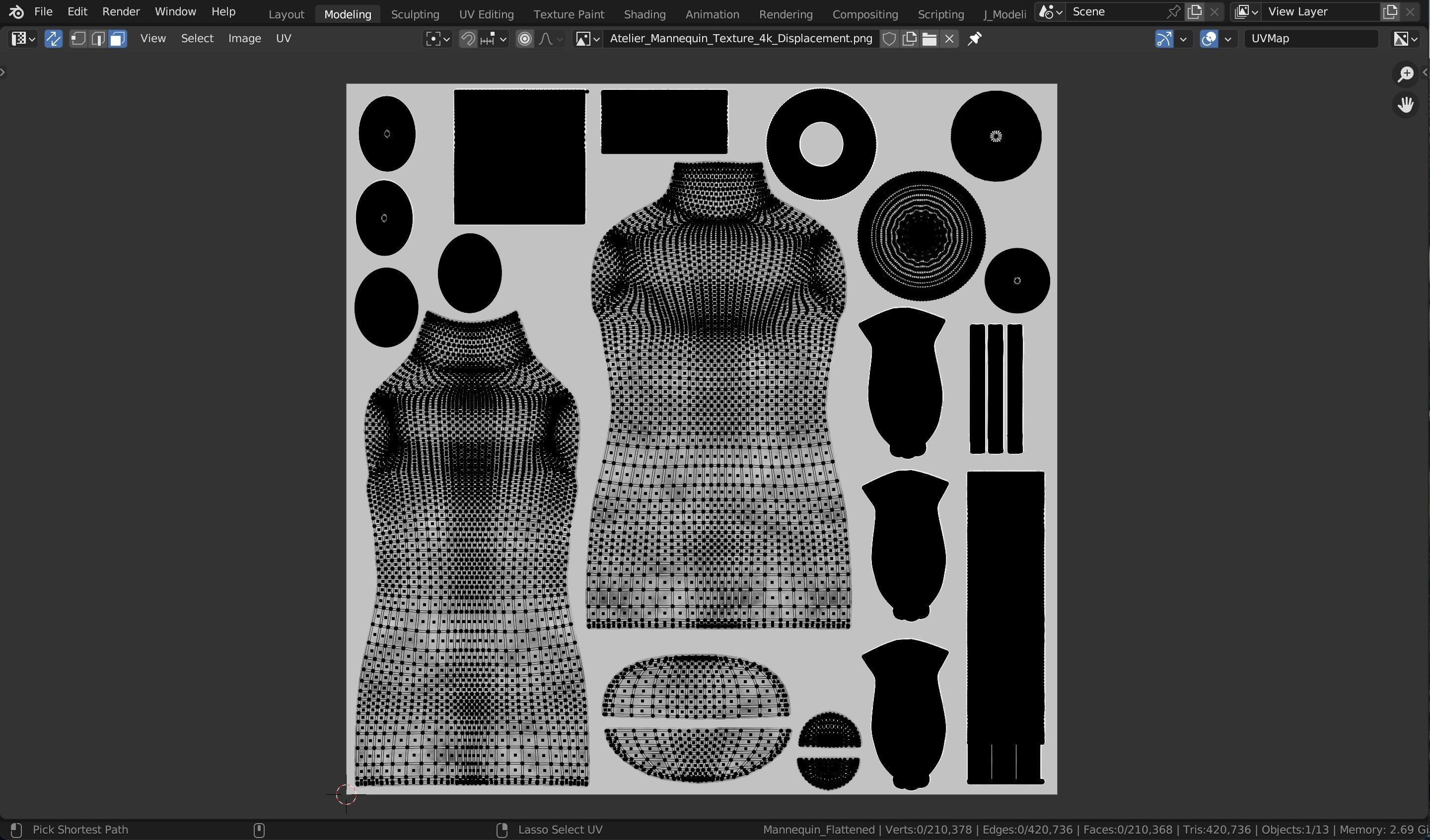 Rustic Atelier Mannequin with a Measuring Tape 3D model_28