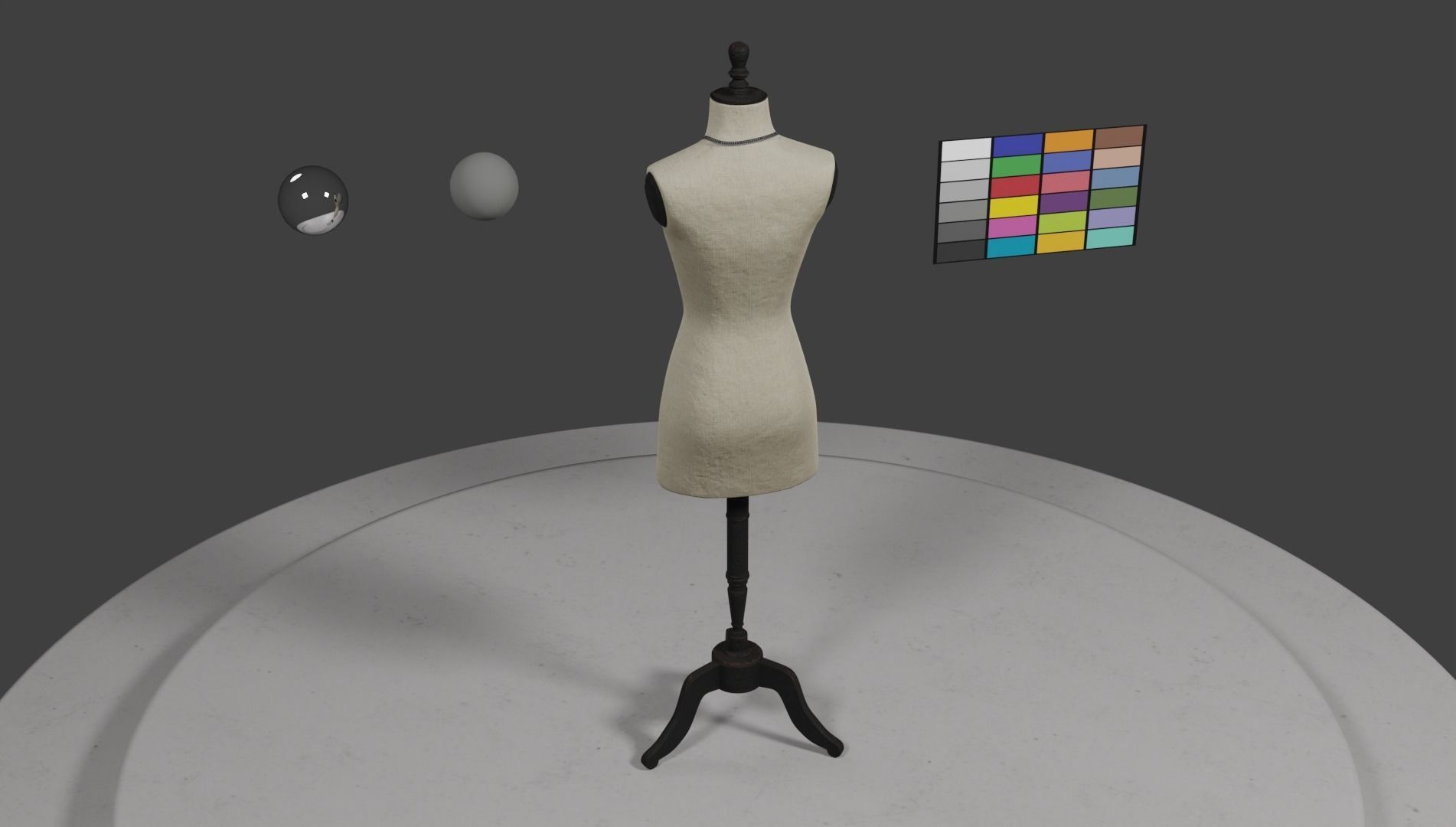 Rustic Atelier Mannequin with a Measuring Tape 3D model_6