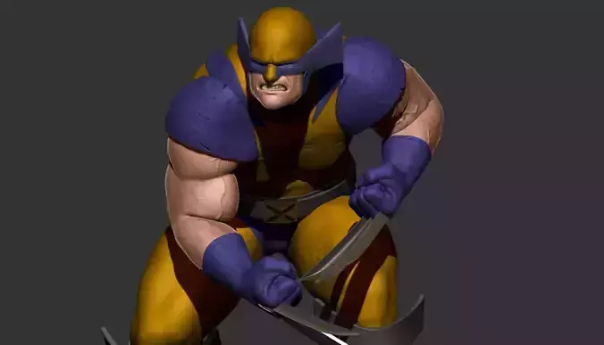 Wolverine alias Logan Berserker Rage 3D print model