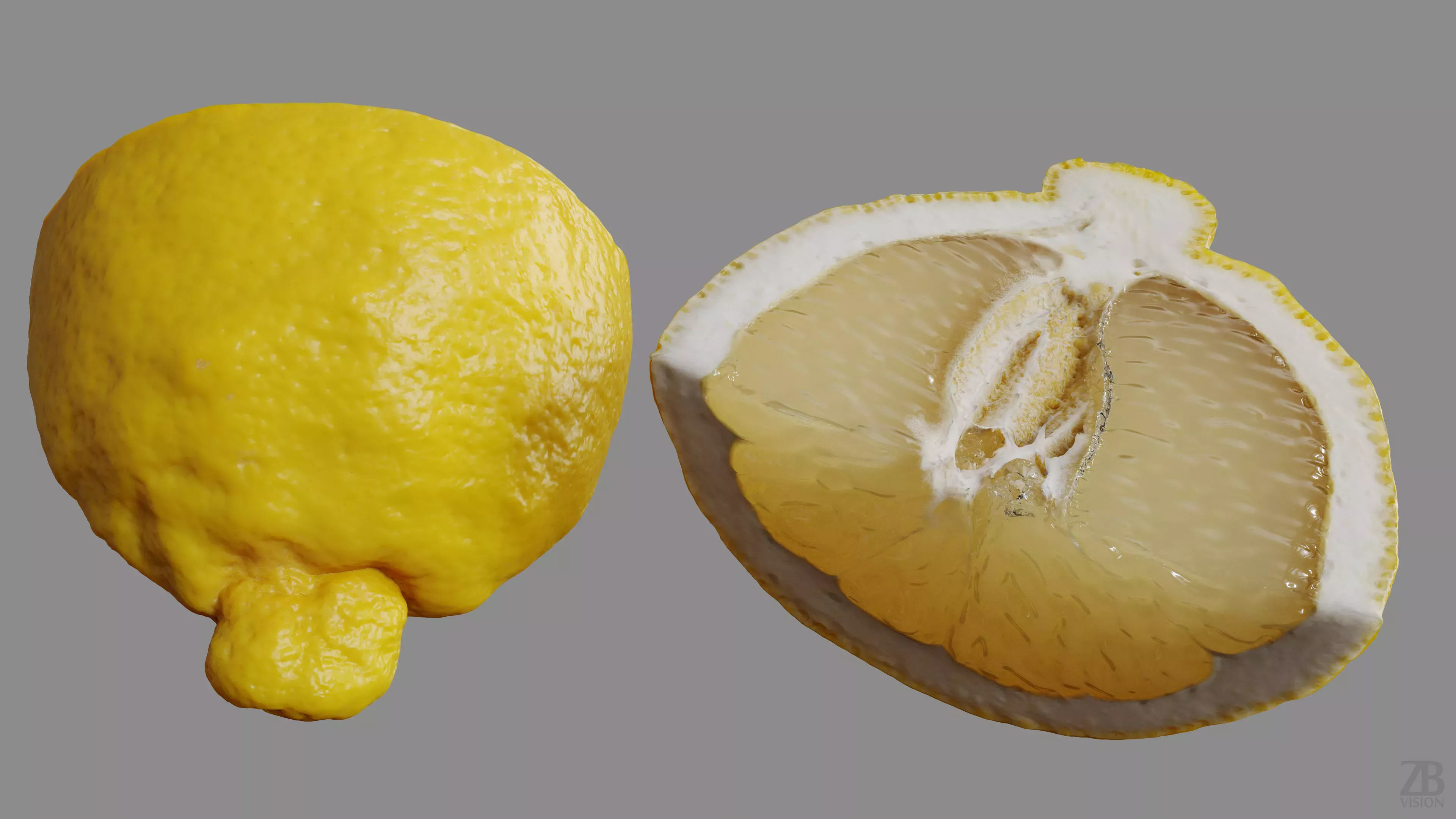 Lemon 3D model_9
