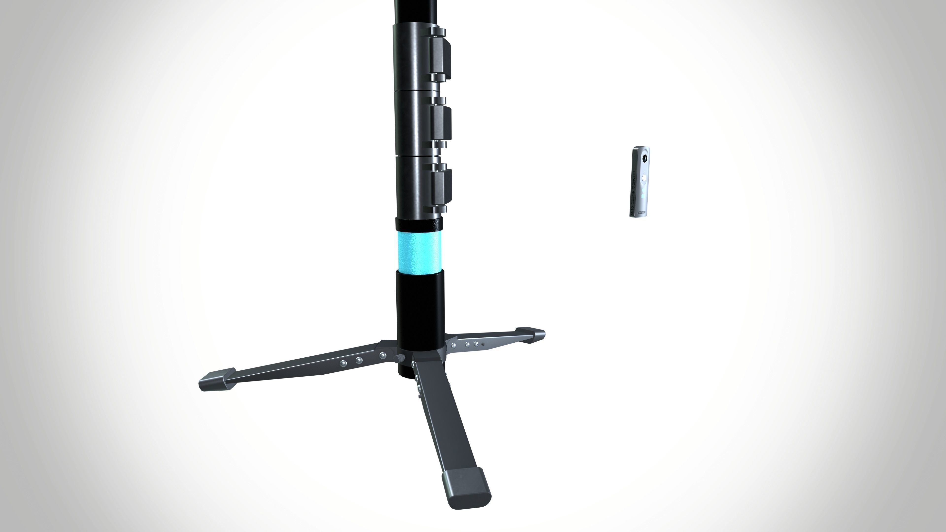 Ricoh theta with Stand 3D model_4