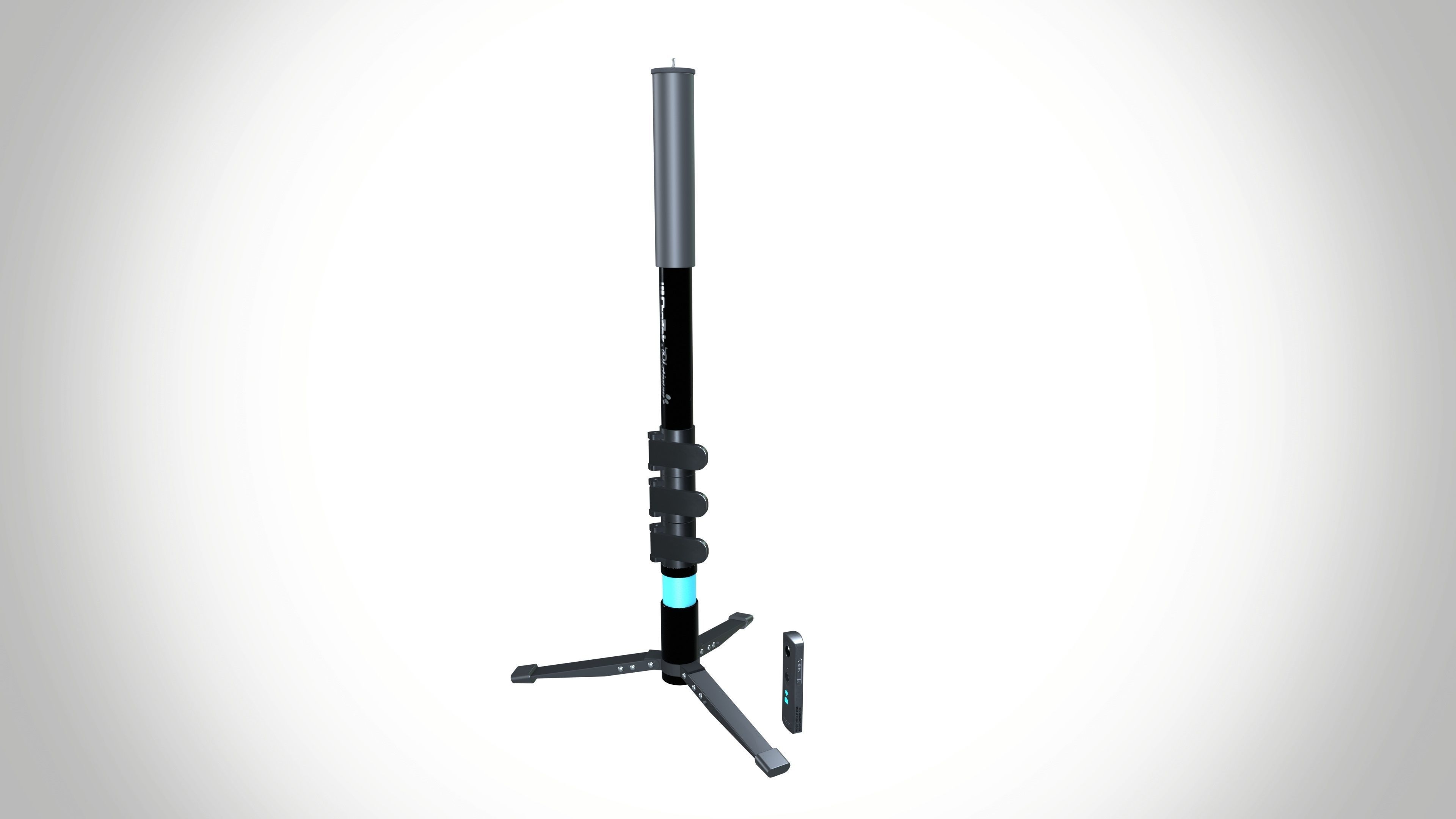 Ricoh theta with Stand 3D model_2