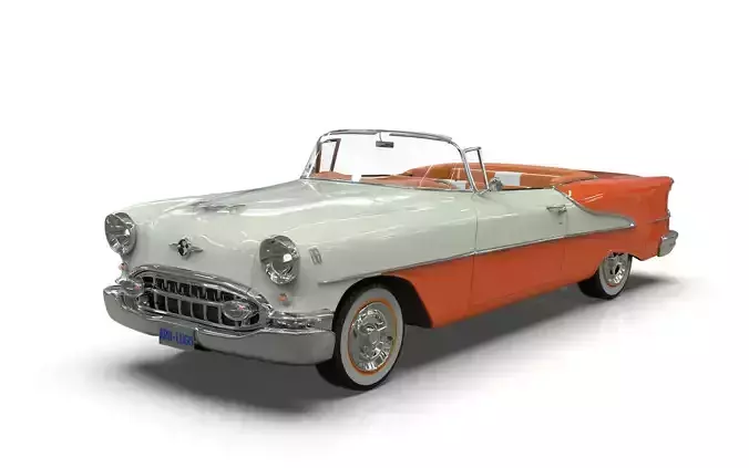 Oldsmobile 88 Convertible 1955 Low-poly 3D model