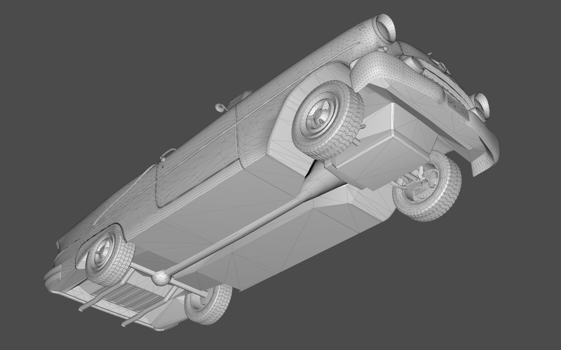 Oldsmobile 88 Convertible 1955 Low-poly 3D model_17