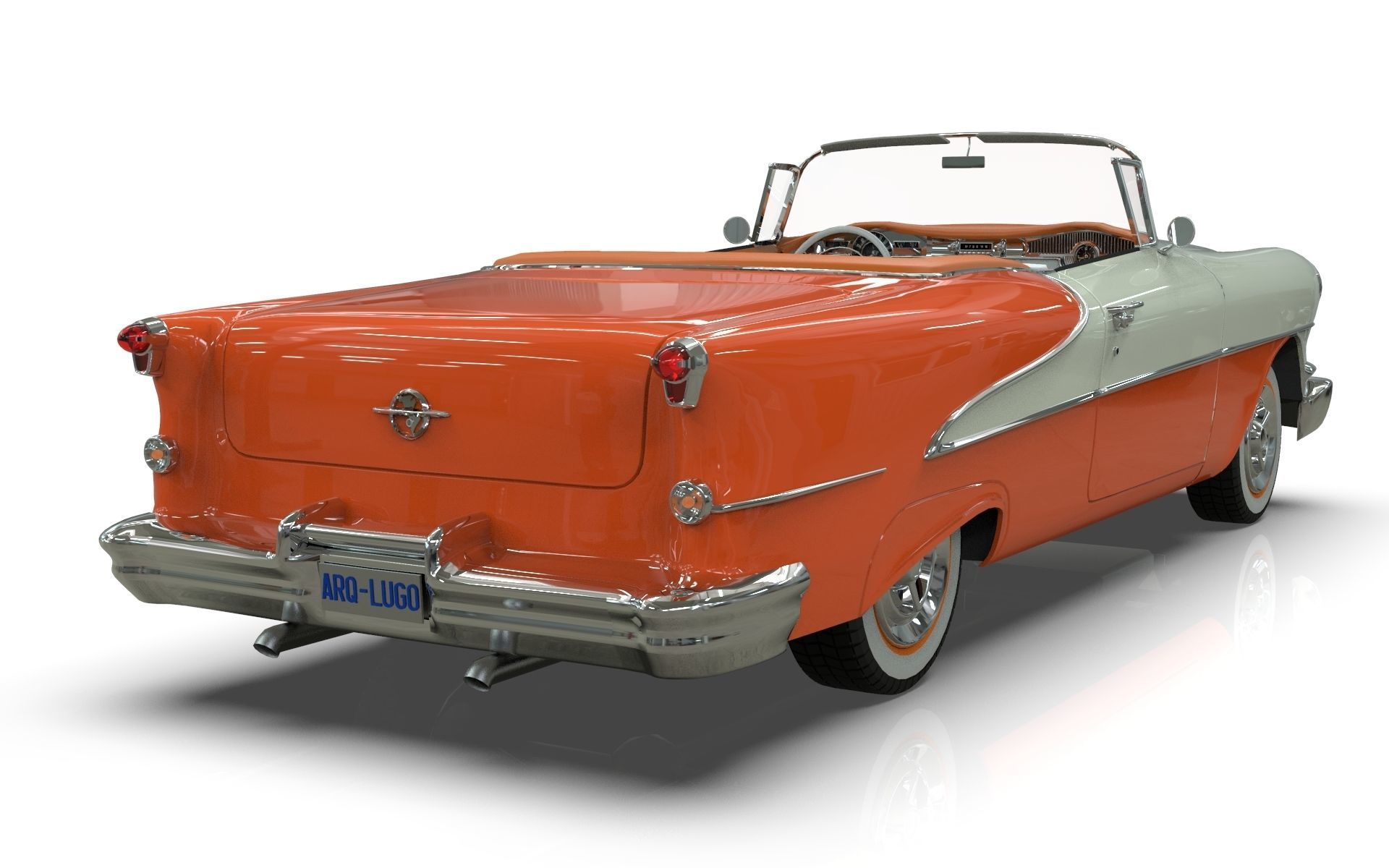 Oldsmobile 88 Convertible 1955 Low-poly 3D model_5
