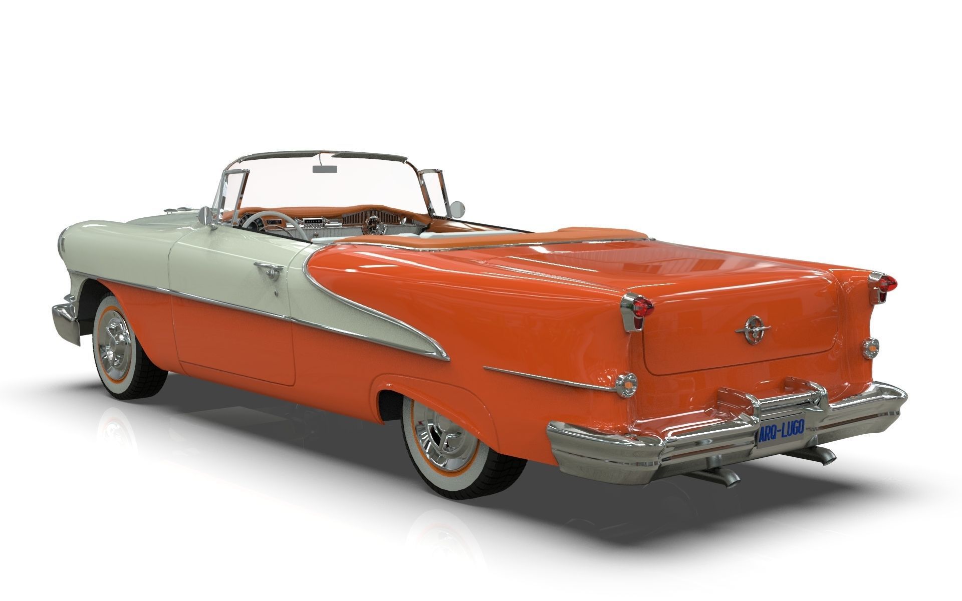 Oldsmobile 88 Convertible 1955 Low-poly 3D model_3
