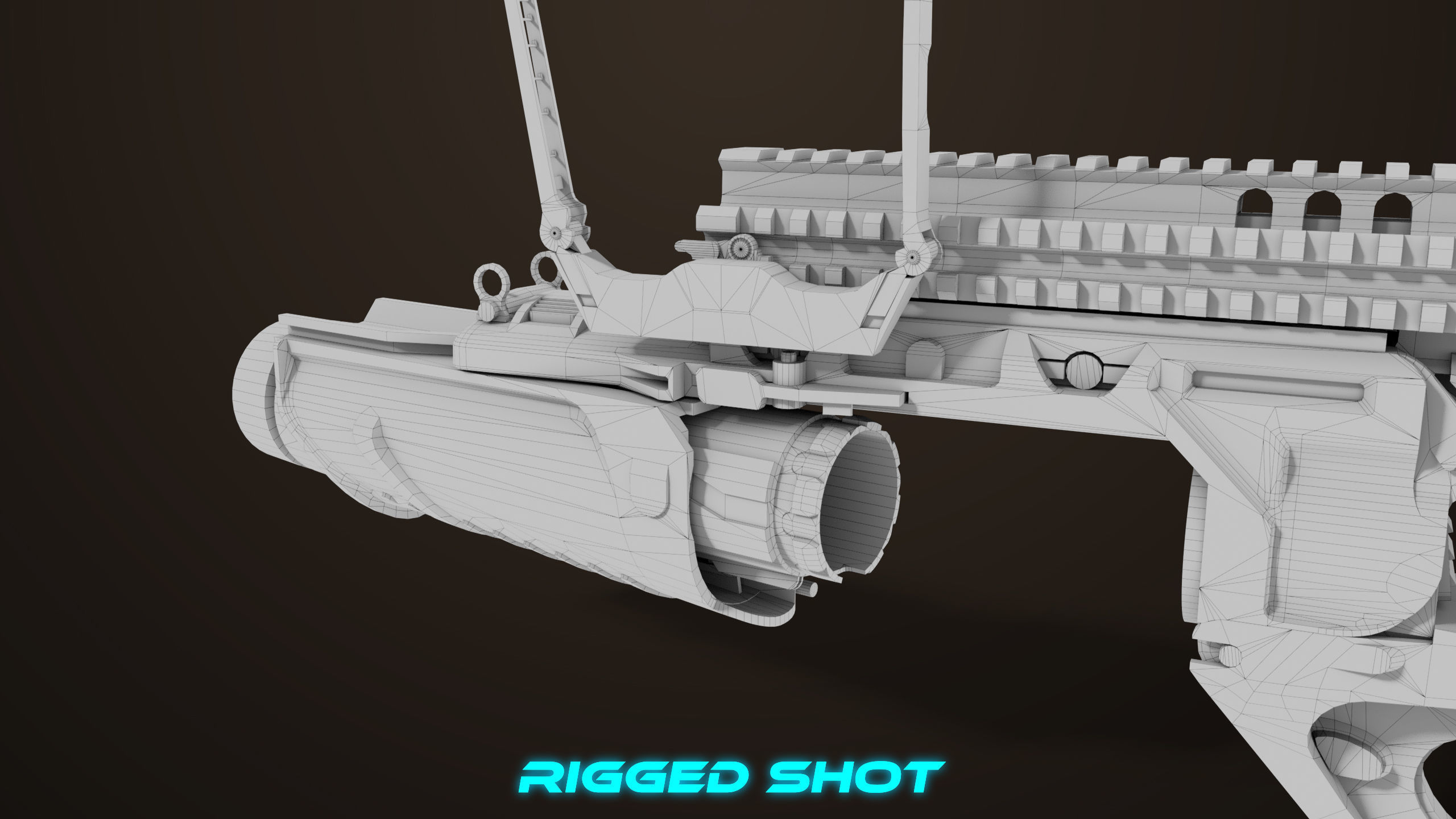 Grenade Launcher 05 Black All PBR Unity UE Textures Low-poly 3D model_53