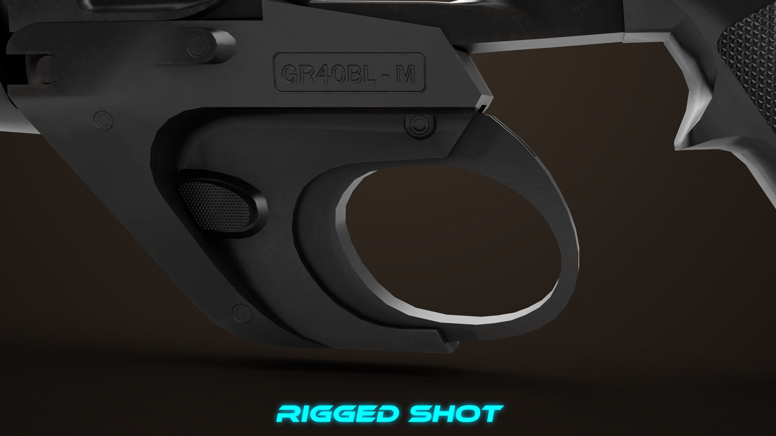 Grenade Launcher 05 Black All PBR Unity UE Textures Low-poly 3D model_8