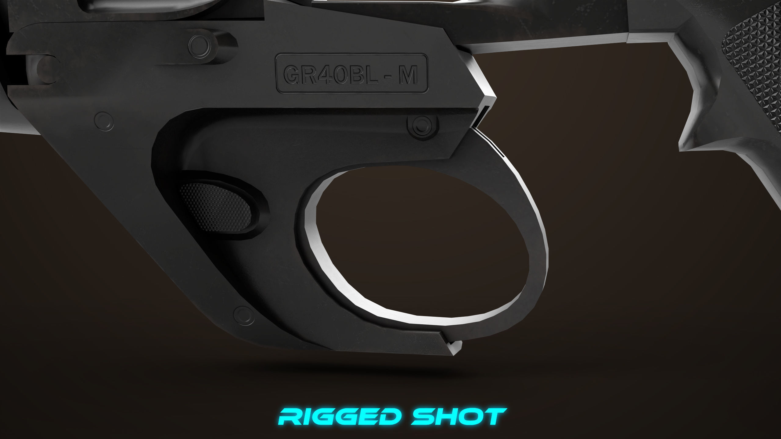 Grenade Launcher 05 Black All PBR Unity UE Textures Low-poly 3D model_7