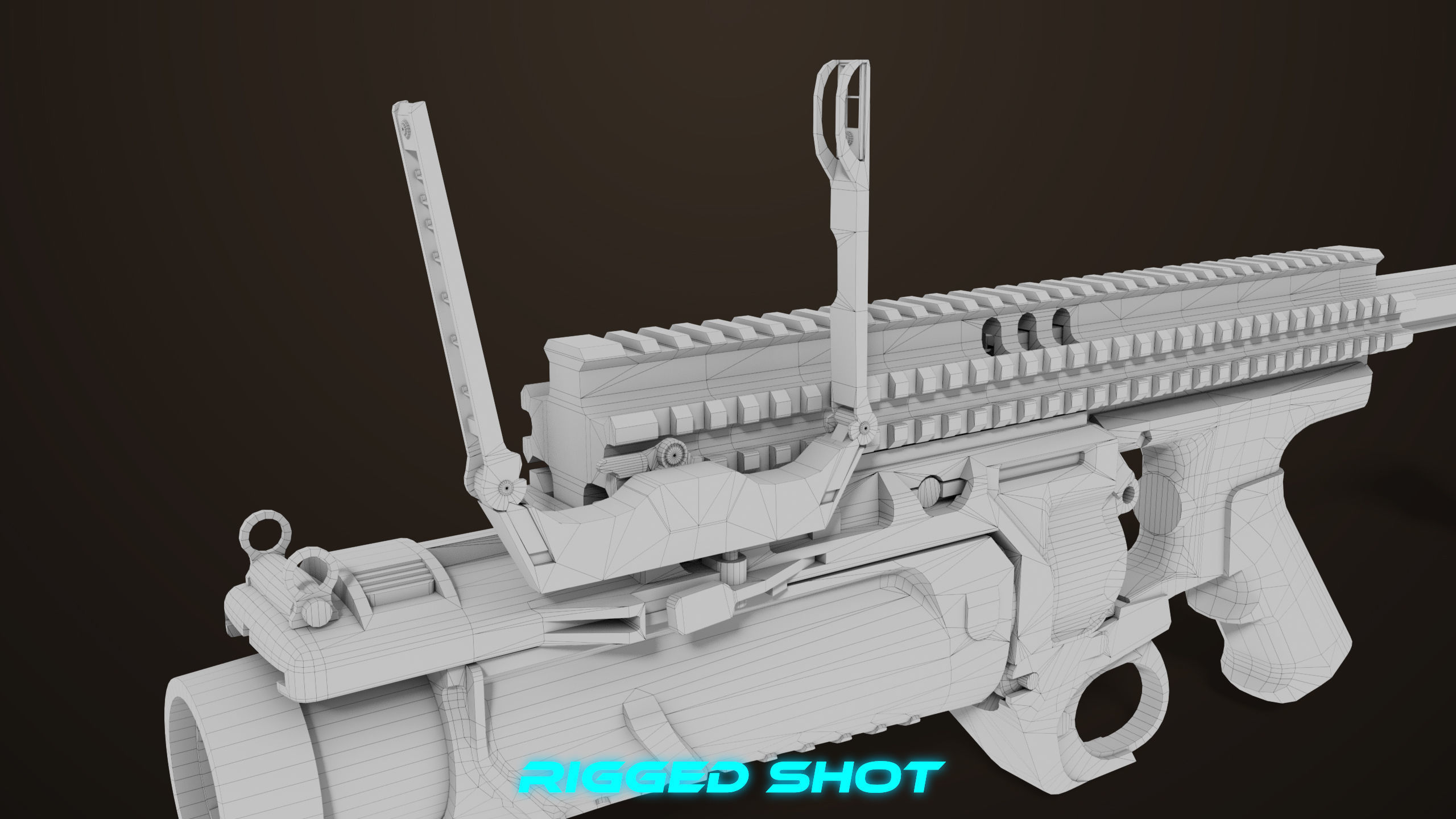 Grenade Launcher 05 Black All PBR Unity UE Textures Low-poly 3D model_44