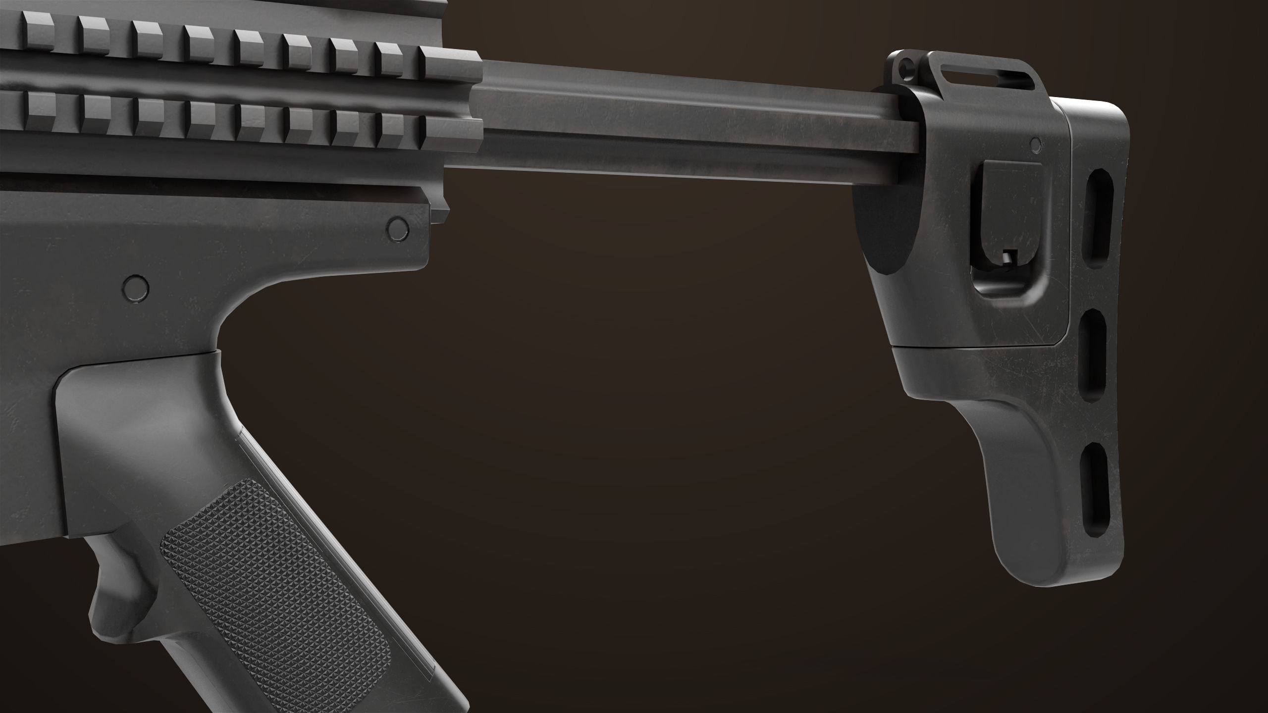 Grenade Launcher 05 Black All PBR Unity UE Textures Low-poly 3D model_20